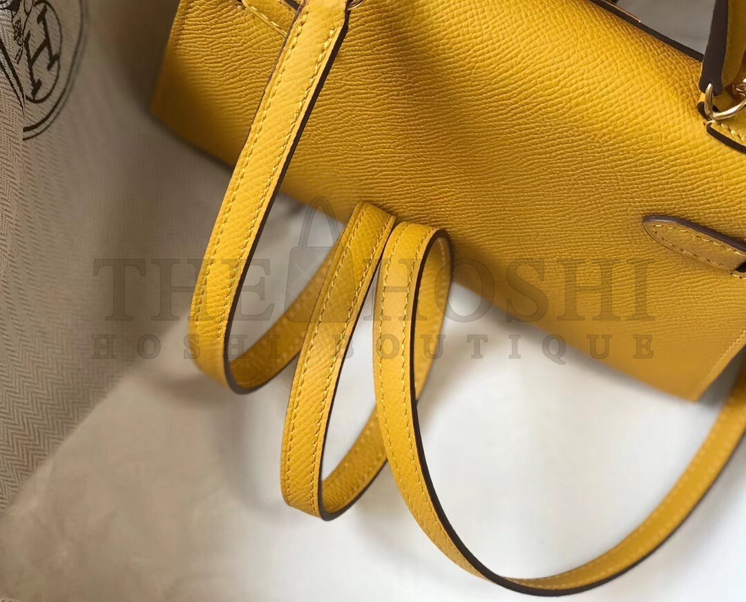 H**me5 Kelly Mini II Bag In Yellow Epsom Leather Master Quality