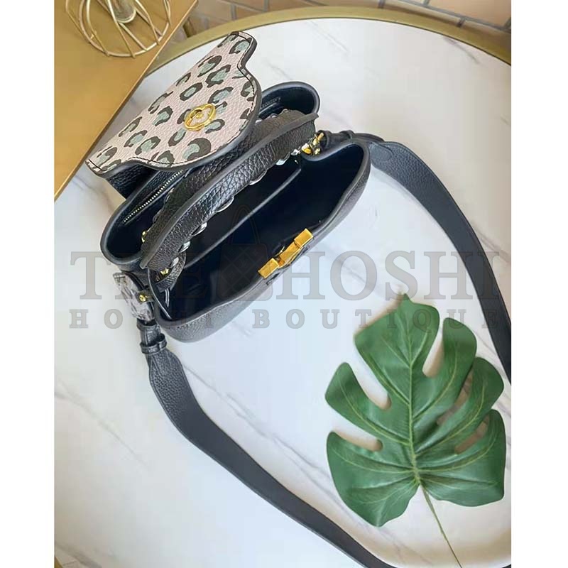 L0vis Vvtt0n LV Women Capucines BB Handbag Black Taurillon Leather Master Quality