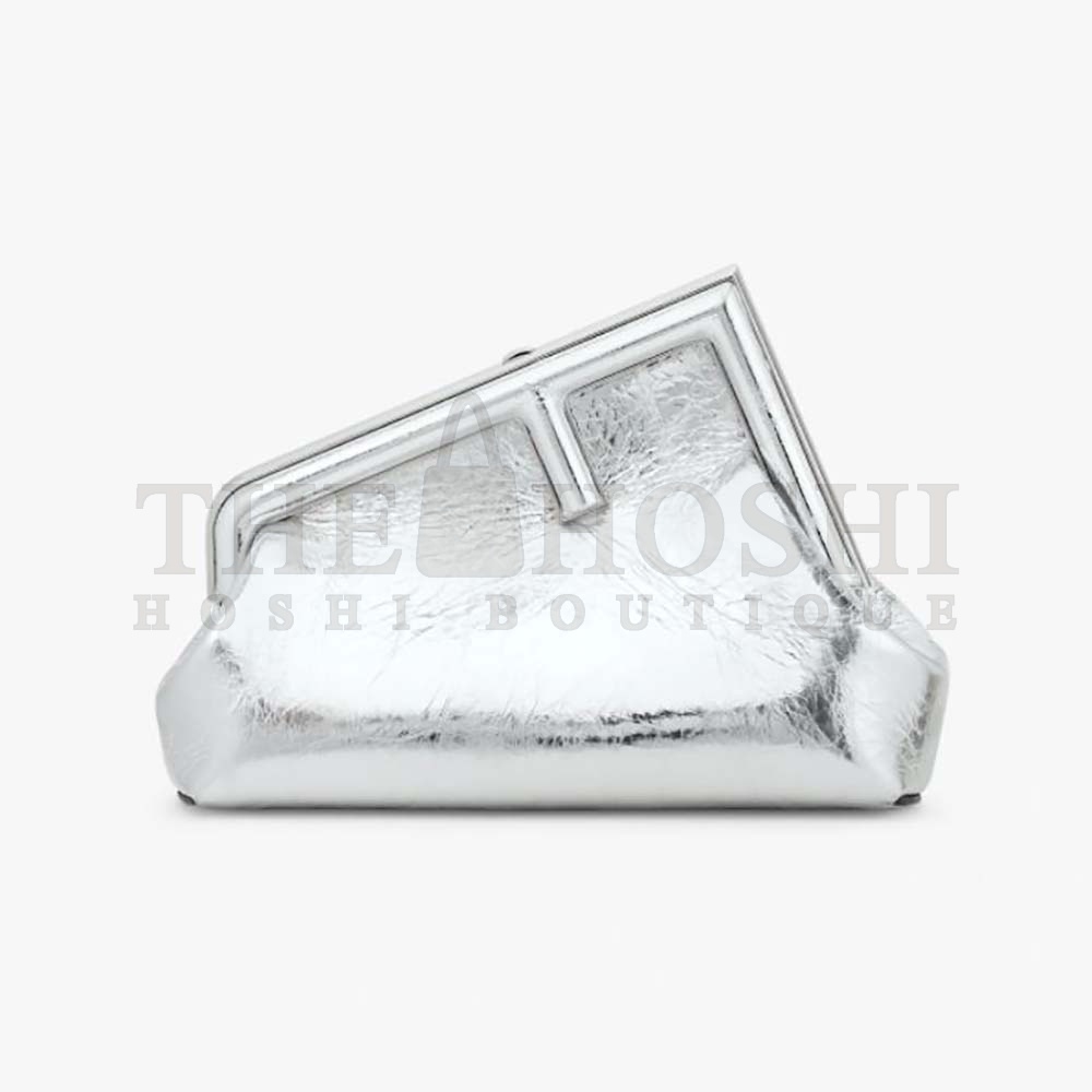 F**di Women First Small Silver Laminated Leather Bag Master Quality