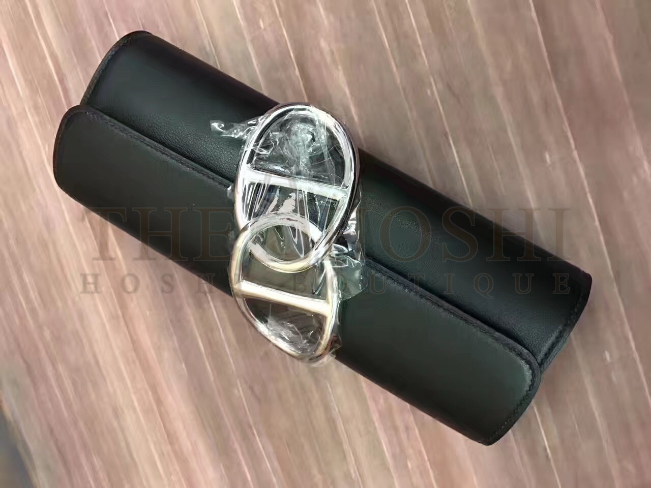 H**me5 Handmade Egee Clutch In Black Swift Leather Master Quality