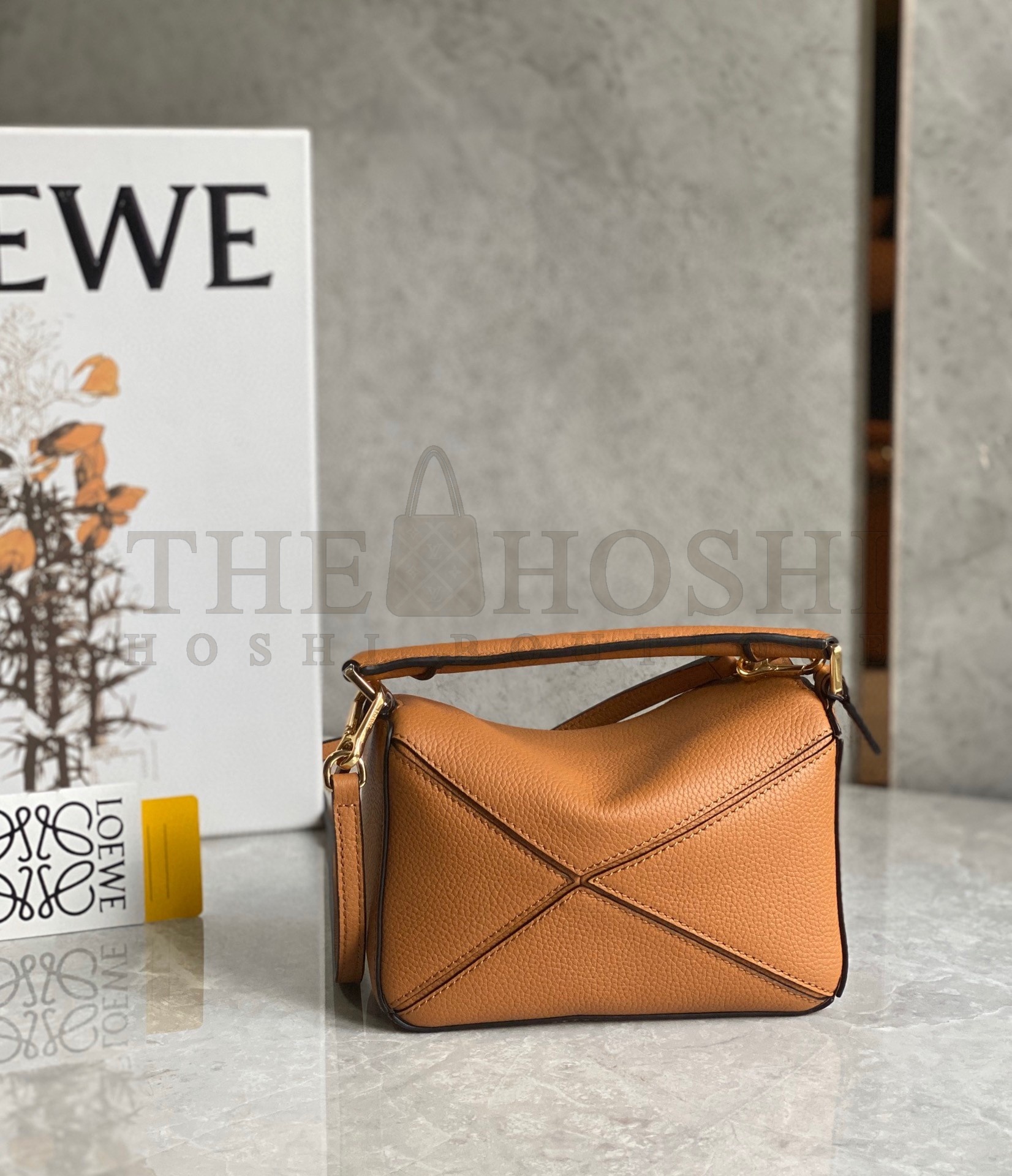 L0ew* Puzzle Mini Bag In Brown Grained Calfskin Master Quality