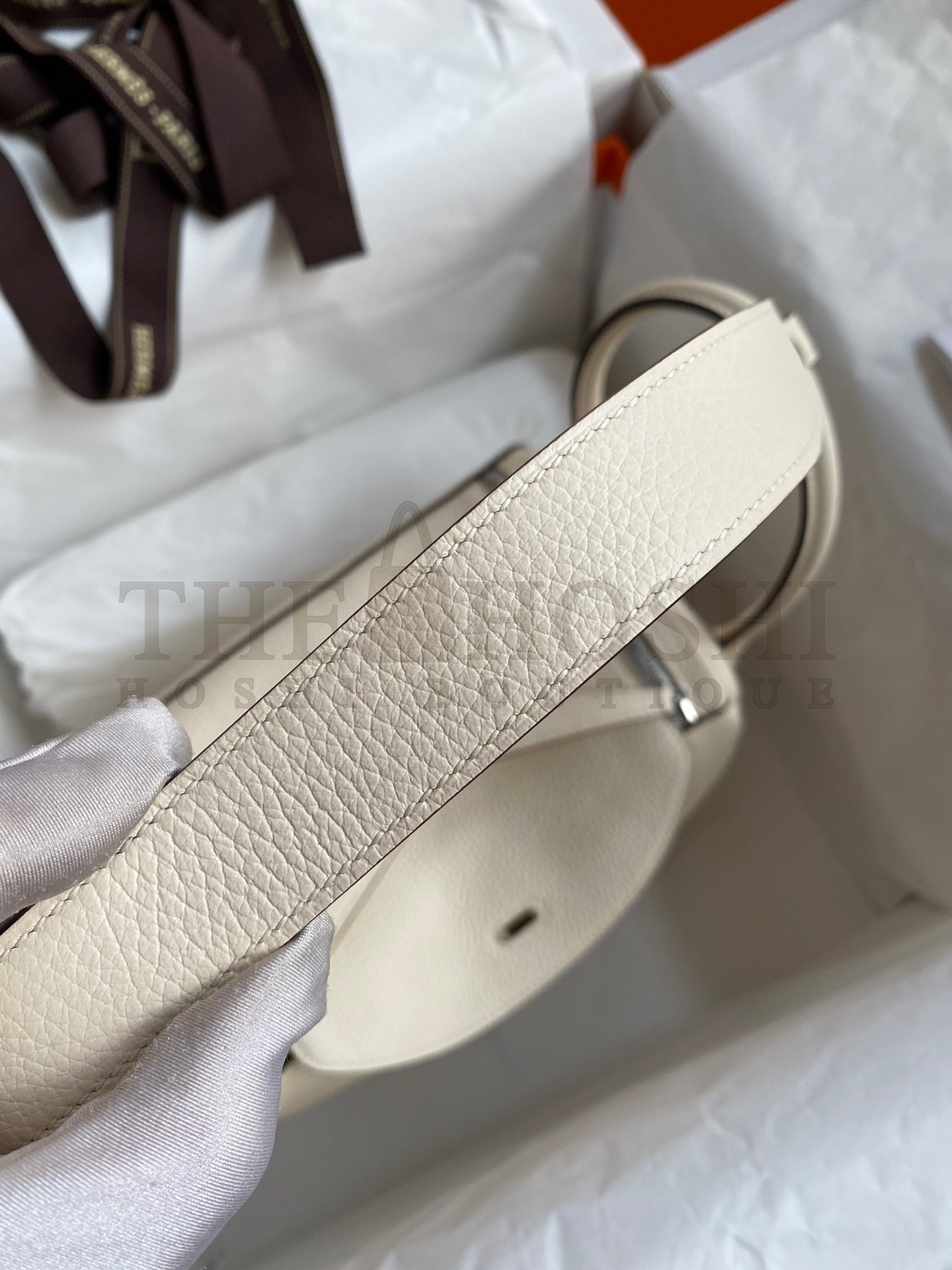 H**me5 Lindy 26 Handmade Bag In Nata Clemence Leather Master Quality