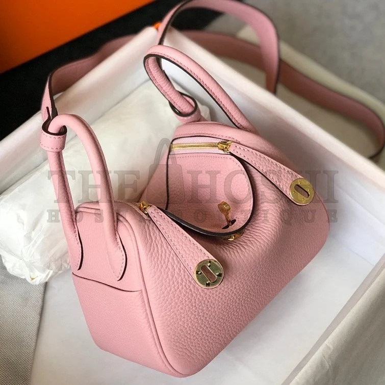 H**me5 Lindy Mini Bag In Pink Clemence Leather GHW Master Quality