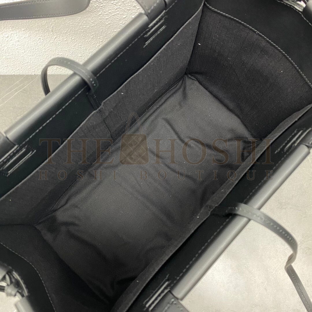 L0ew* Cushion Medium Tote In Black Anagram Jacquard Master Quality