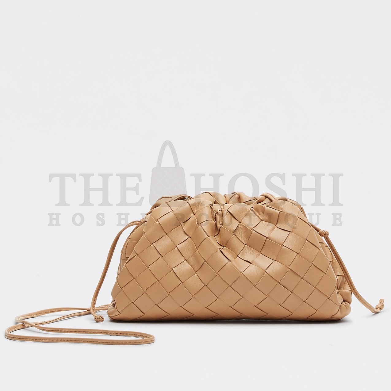 B0tt*ga Ven*ta Mini Pouch with Strap in Almond Intrecciato Lambskin Master Quality