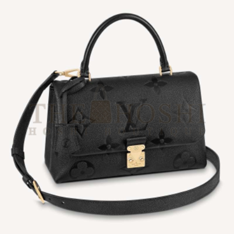 L0vis Vvtt0n LV Women Madeleine MM Handbag Black Embossed Grained Cowhide Leather Master Quality