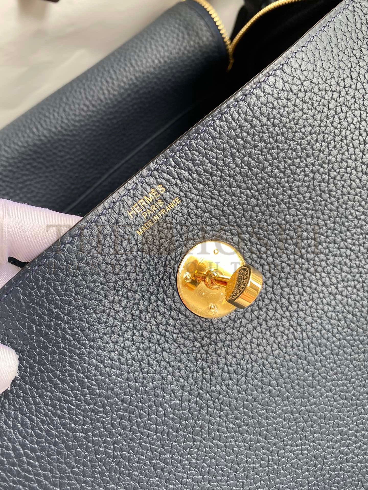 H**me5 Lindy 30 Handmade Bag In Blue Nuit Clemence Leather Master Quality