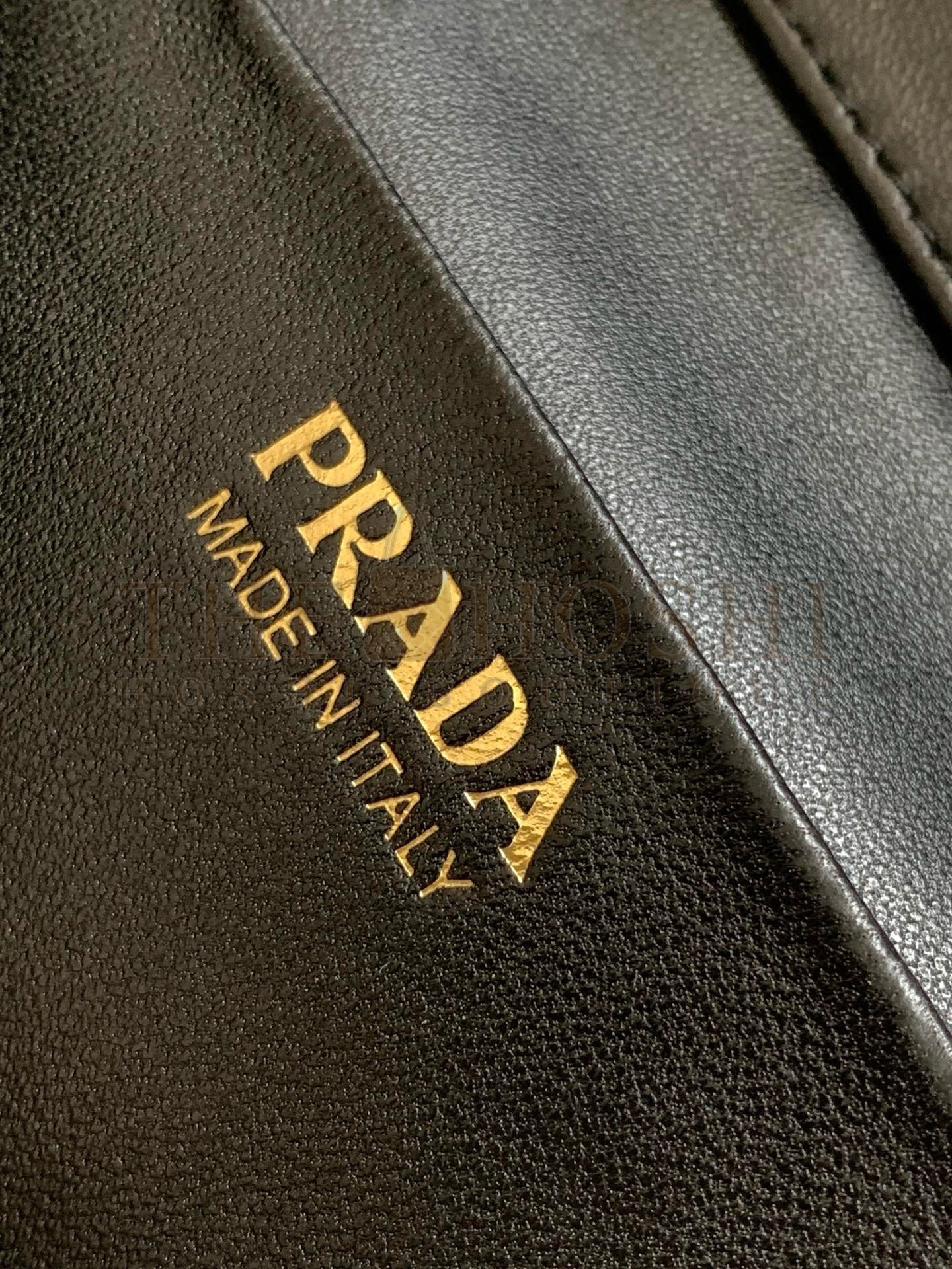 Pra*a Mini Vanity Bag in Black Grained Leather Master Quality