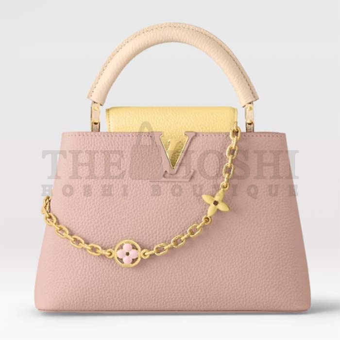 L0vis Vvtt0n LV Women Capucines BB Handbag Beige Pink Taurillon Leather Master Quality