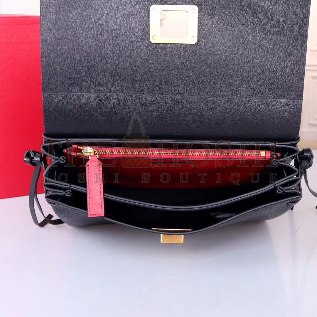Va1e*ntin0 Garavani Red/Black Medium VRing Shoulder Bag Master Quality