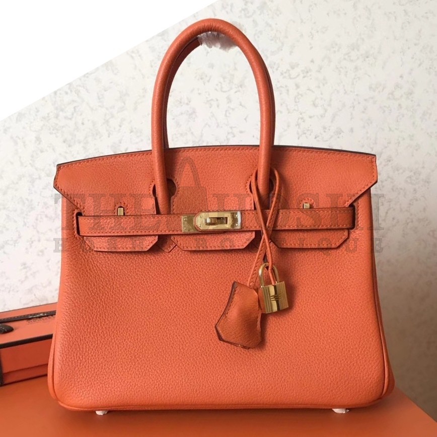 H**me5 Orange Birkin 25cm Clemence Handmade Bag Master Quality