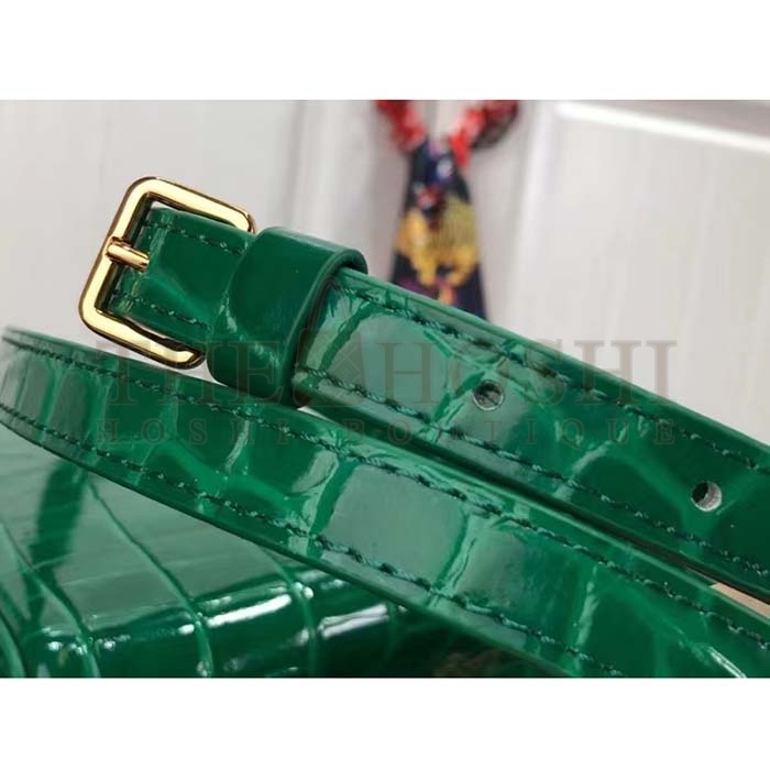 L0vis Vvtt0n LV Women Capucines Mini Handbag Green Crocodilien Brillant Savoir Faire Master Quality