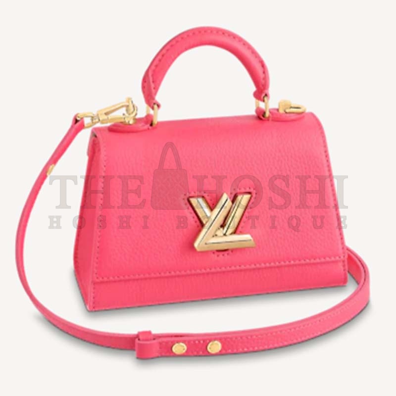 L0vis Vvtt0n LV Women Twist One Handle BB Handbag Dragon Fruit Pink Taurillon Master Quality