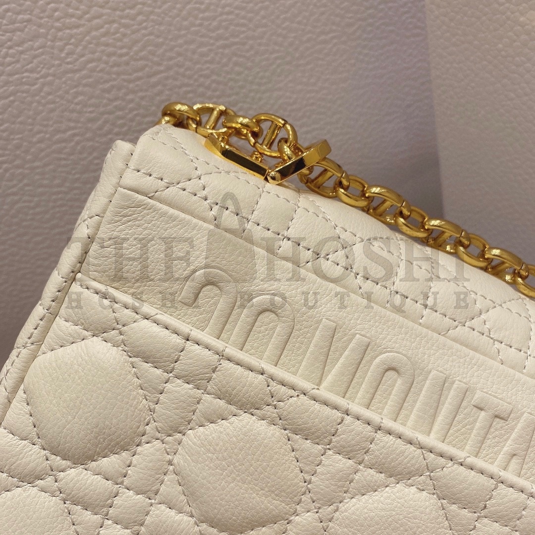 D10r Women Small D10r Caro Bag Lvory S*pple Cannage Calfskin-White Master Quality