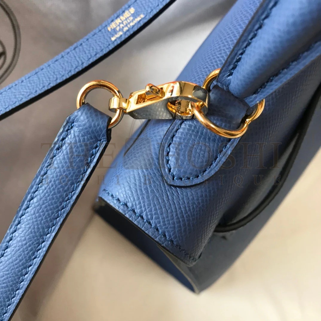 H**me5 Kelly 25cm Sellier Bag in Blue Agate Epsom Calfskin GHW Master Quality