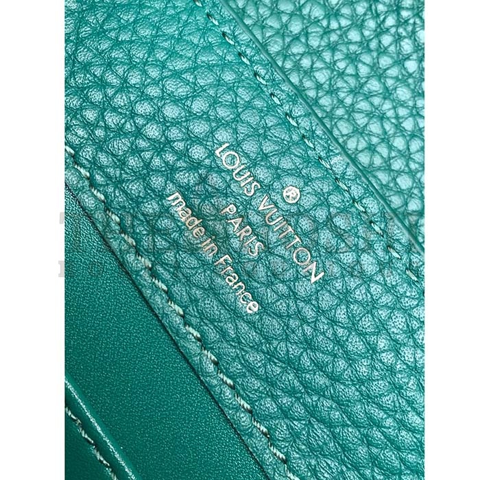 L0vis Vvtt0n LV Women Capucines Mini Handbag Emerald Green Mint Taurillon Master Quality