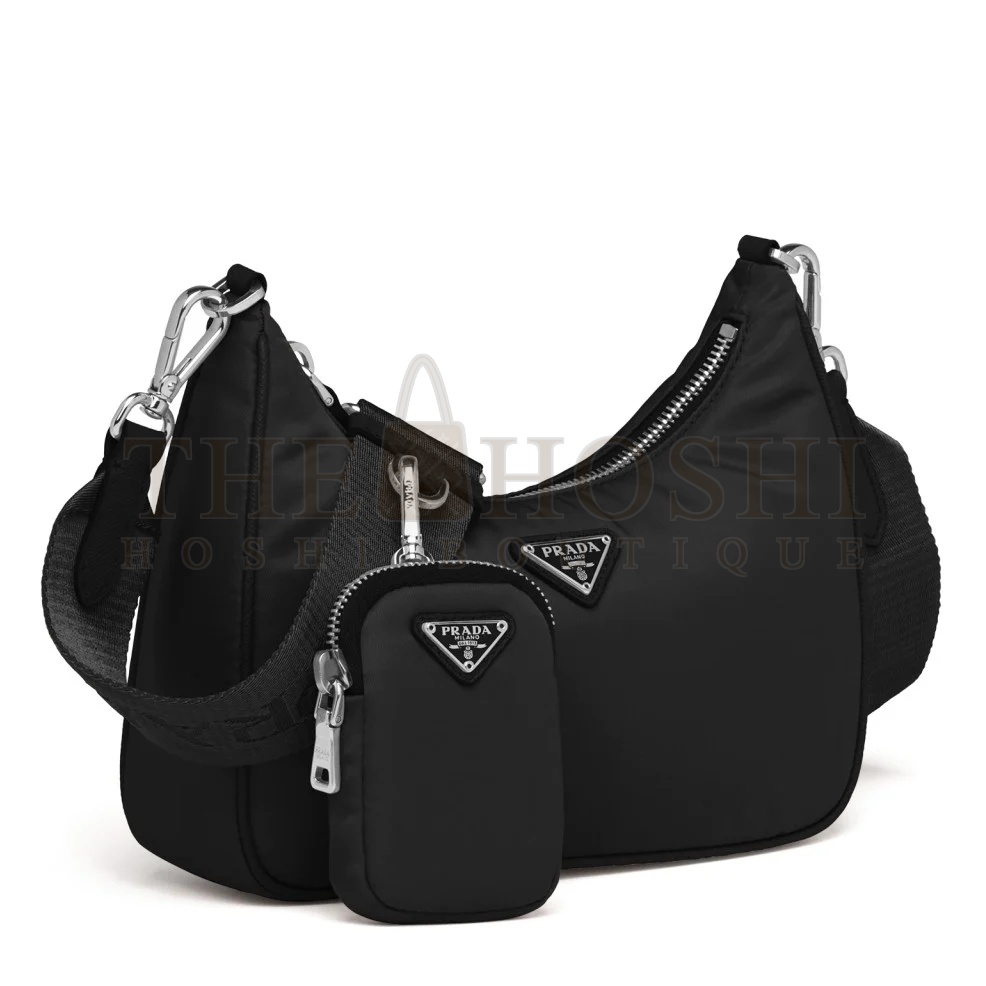 Pra*a Re-Edition 2005 Shoulder Bag In Black Re-Nylon Master Quality