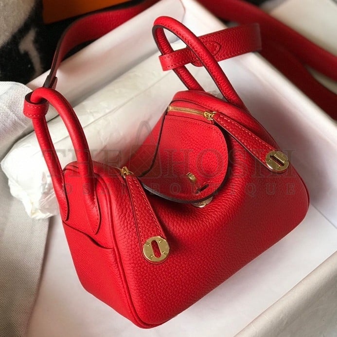 H**me5 Lindy Mini Bag In Red Clemence Leather GHW Master Quality