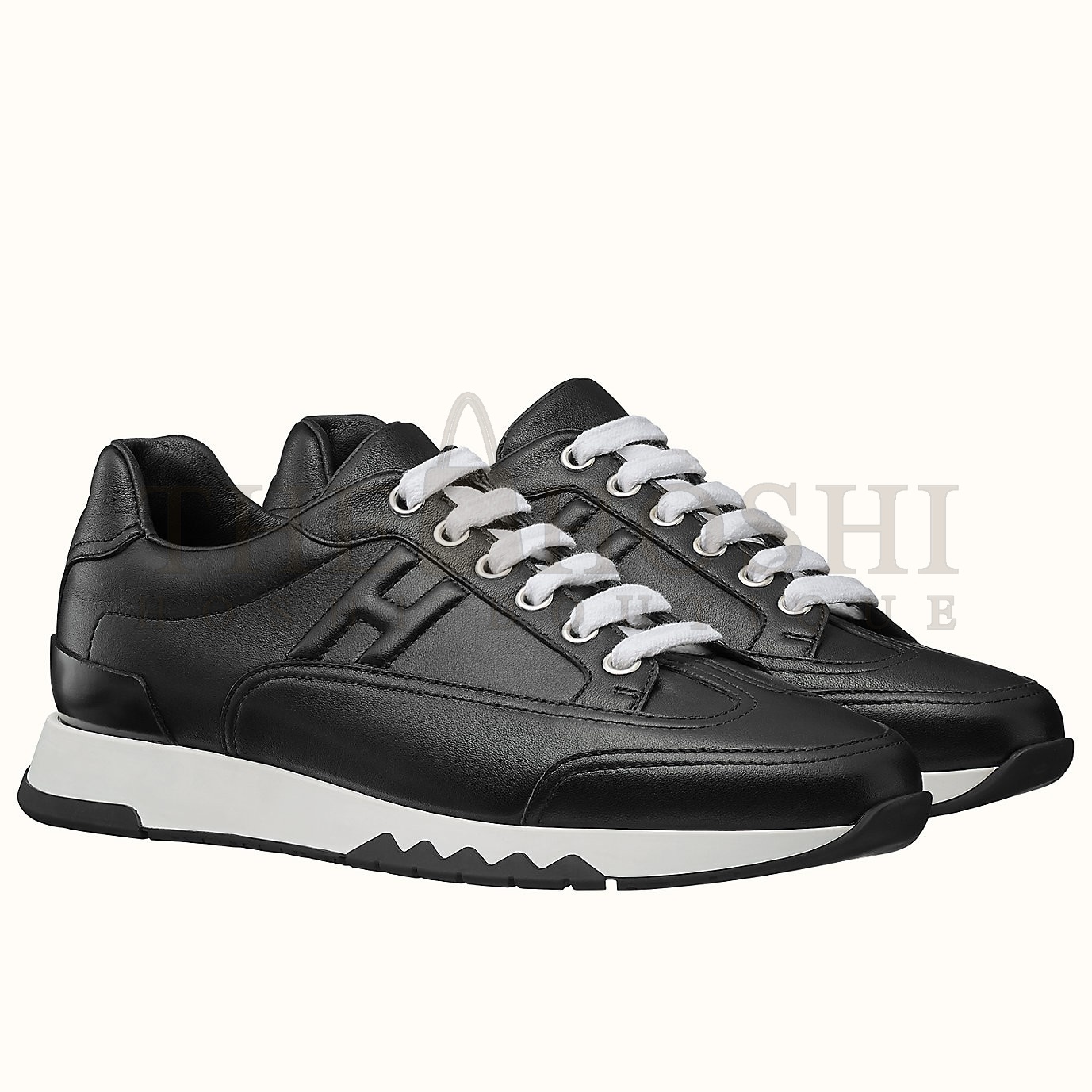 H**me5 Men's Trail Sneakers In Black Calfskin Leather Master Quality