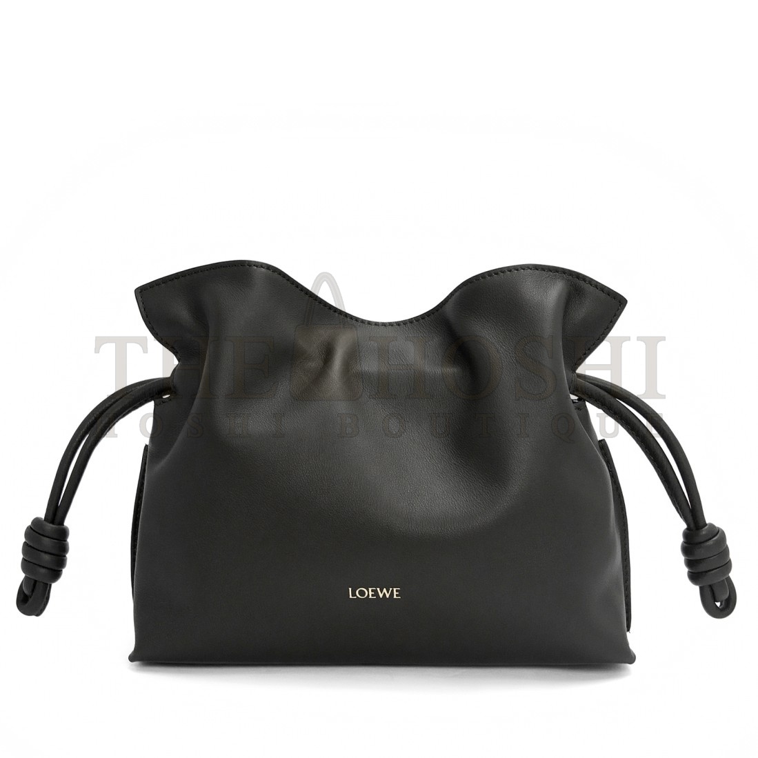 L0ew* Mini Flamenco Clutch Bag in Black Nappa Calfskin Master Quality