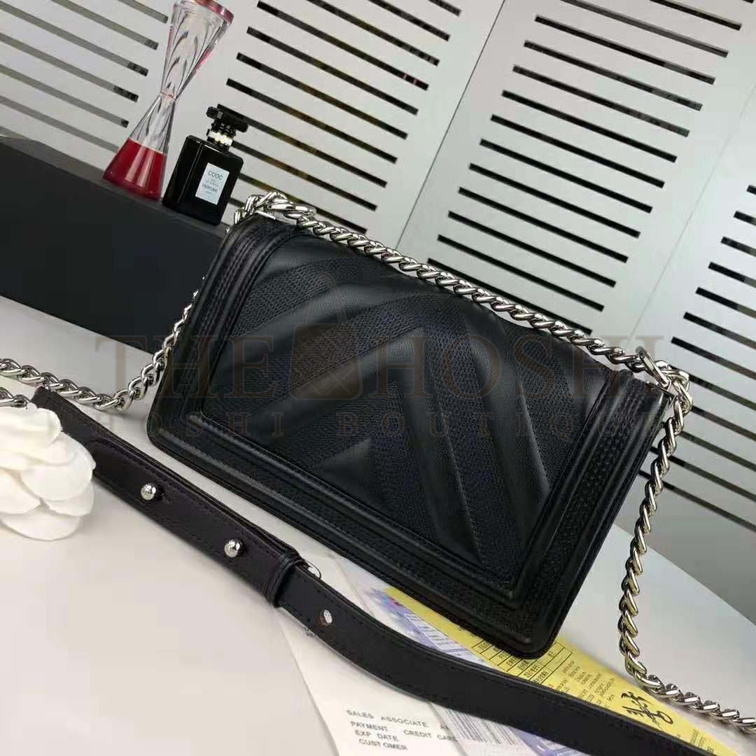 Ch**el Women Flap Bag with Top Handle in Calfskin-Black Master Quality