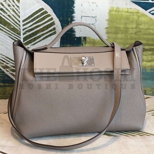 H**me5 24/24 29 Bag In Gris Asphalt Clemence Calfskin Master Quality