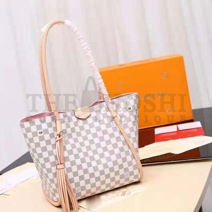 L0vis Vvtt0n LV Women Propriano Shoulder Tote Bag-Sandy and Grey Master Quality