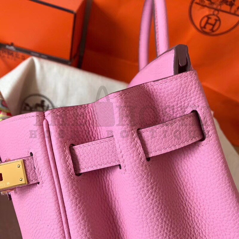 H**me5 Pink Birkin 30cm Clemence Handmade Bag Master Quality