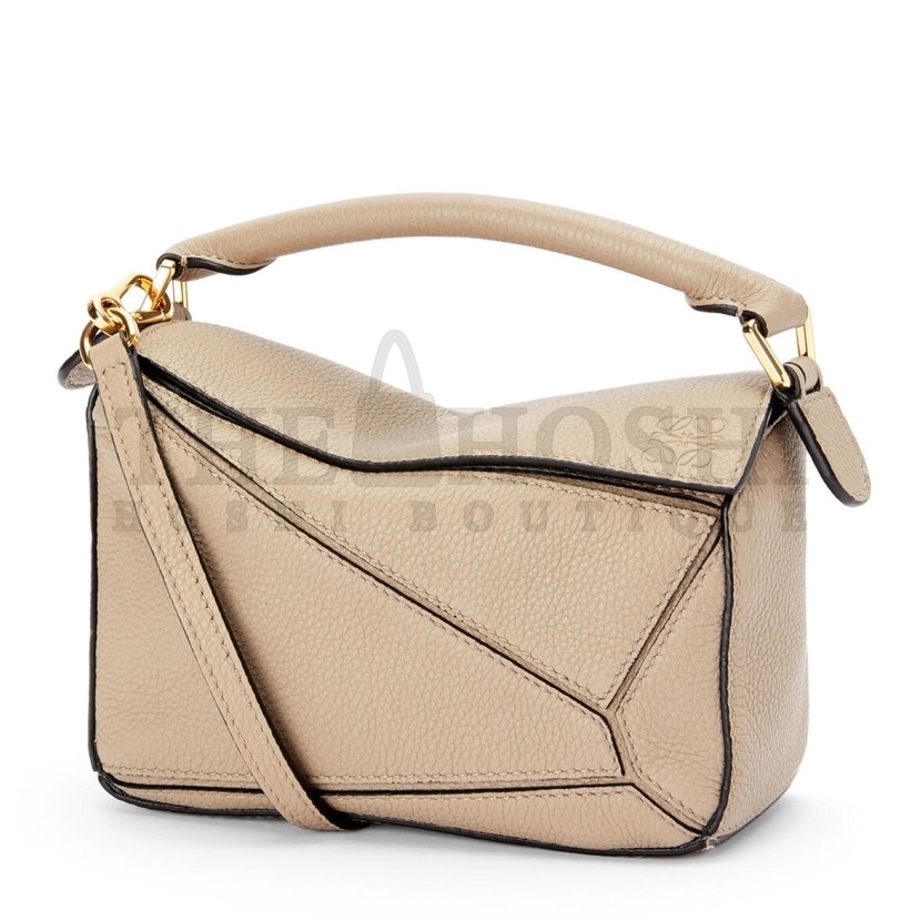L0ew* Puzzle Mini Bag In Sandy Grained Calfskin Master Quality