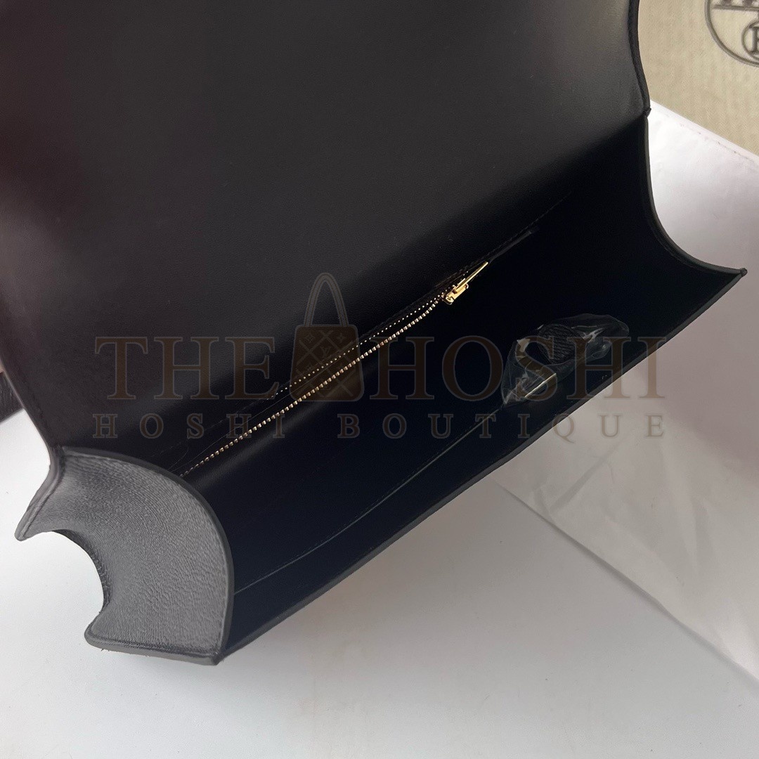 H**me5 Constance 1-24 Mirror Bag In Black Epsom Calfskin Master Quality