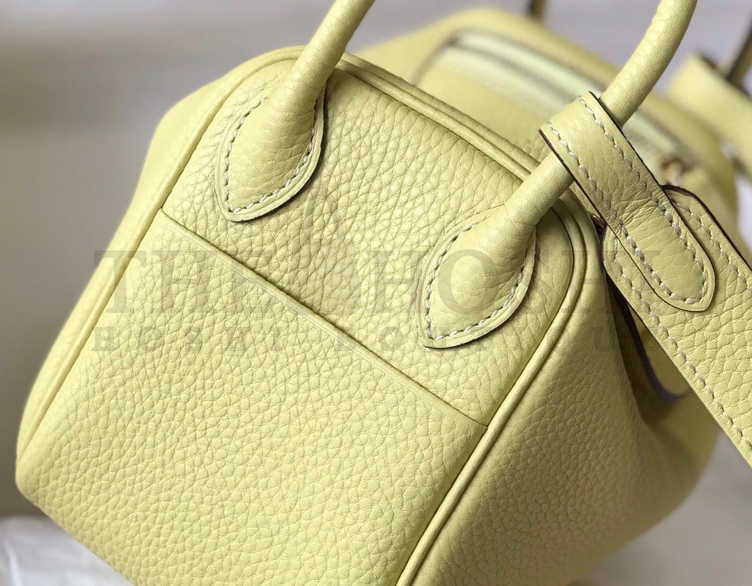 H**me5 Lindy Mini Bag In Jaune Poussin Clemence Leather GHW Master Quality