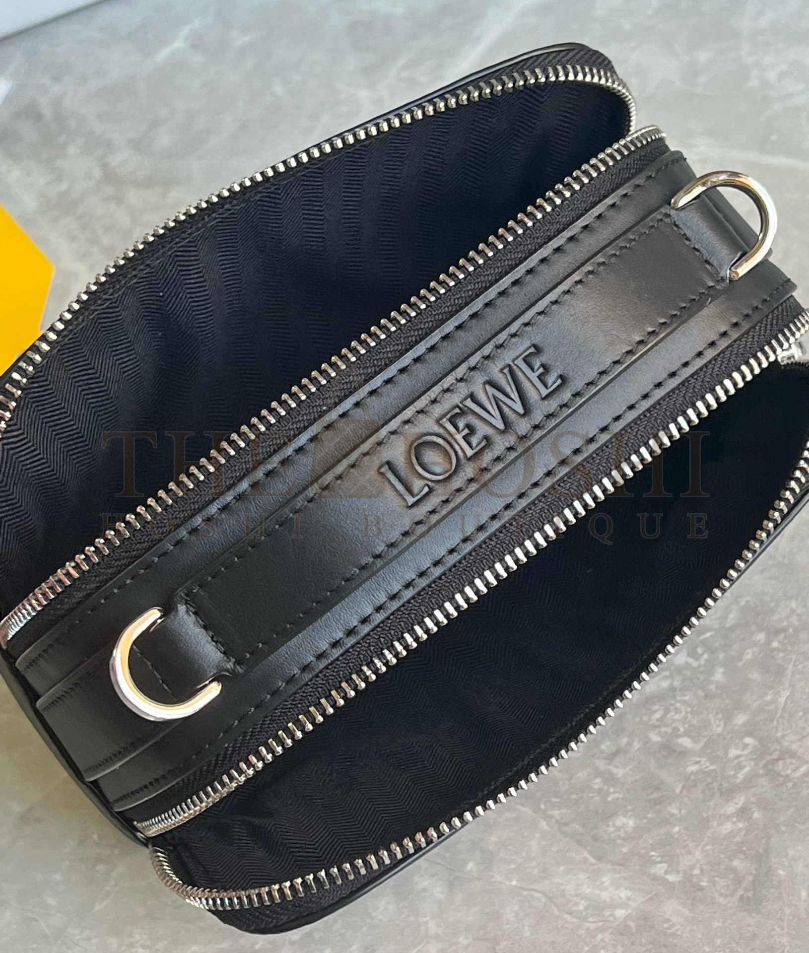 L0ew* Mini Camera Crossbody Bag in Black Calfskin Master Quality