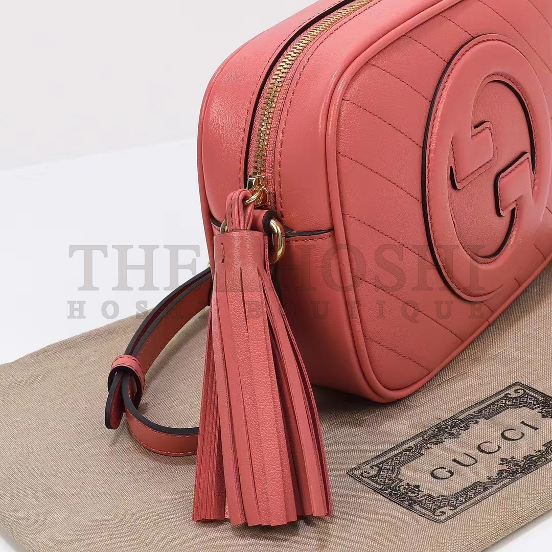 Gvc*1 Women GG Blondie Small Shoulder Bag Pink Leather Zipper Closure Master Quality
