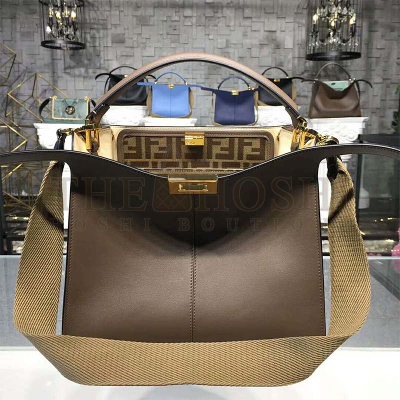 F**di Women Peekaboo X-Lite Regular Leather Bag Master Quality
