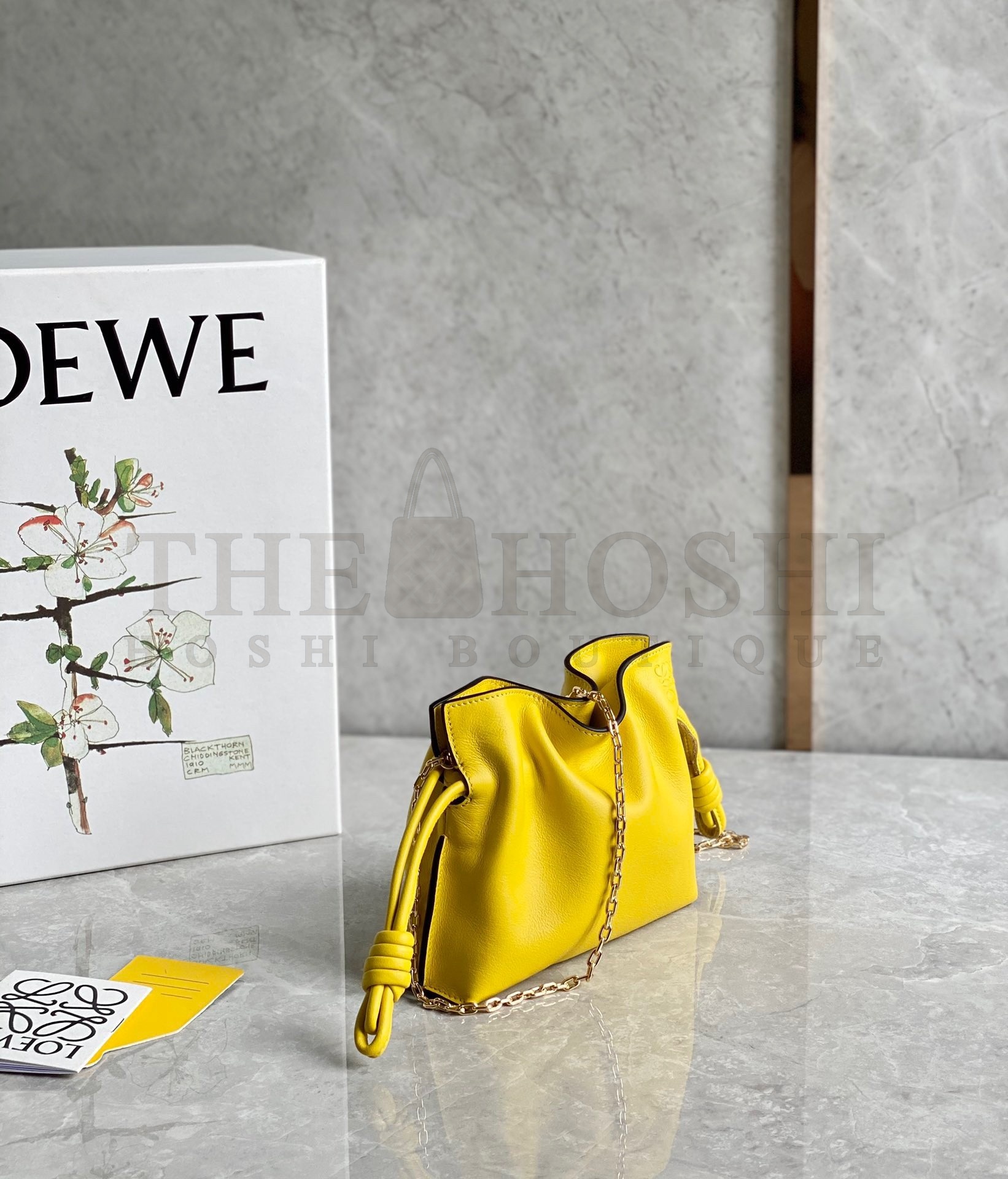 L0ew* Flamenco Nano Clutch In Yellow Nappa Leather Master Quality
