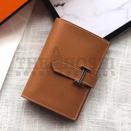 H**me5 Bearn Mini Wallet In Gold  Epsom Leather Master Quality