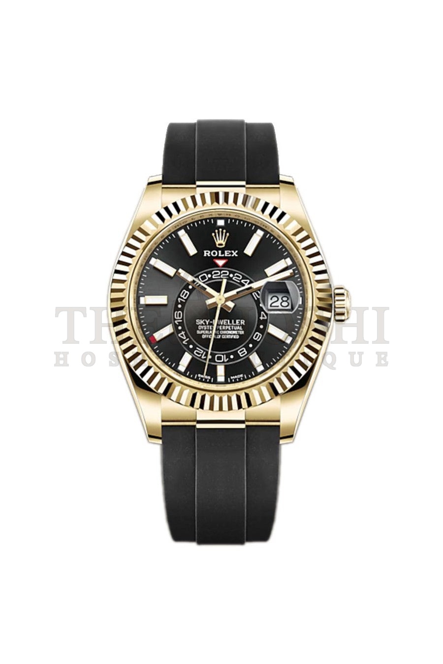 R01ex Sky-Dweller 18k Yellow Gold Men's Luxury Watch 326238-0009 Master Quality