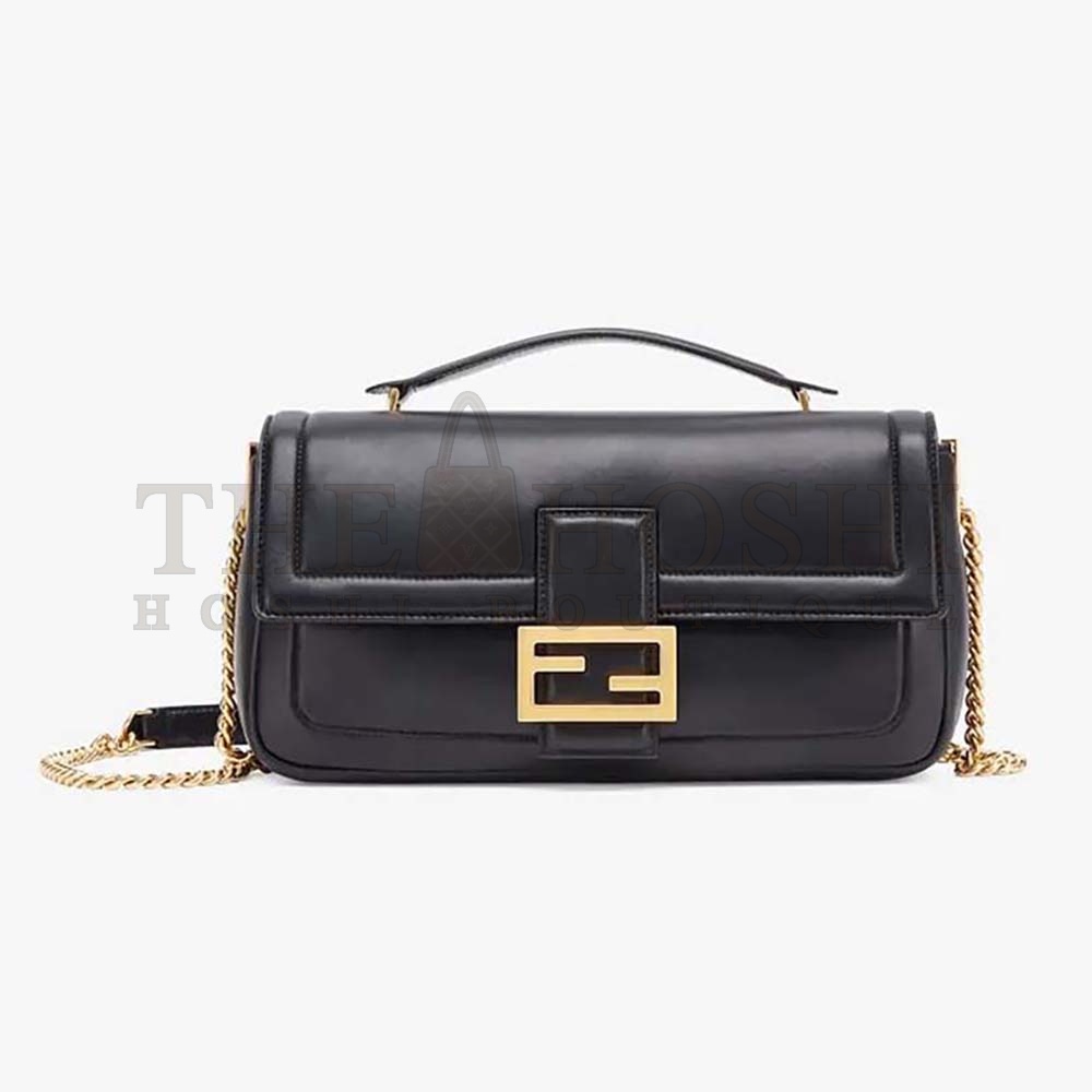 F**di Women Baguette Chain Black Nappa Leather Bag Master Quality