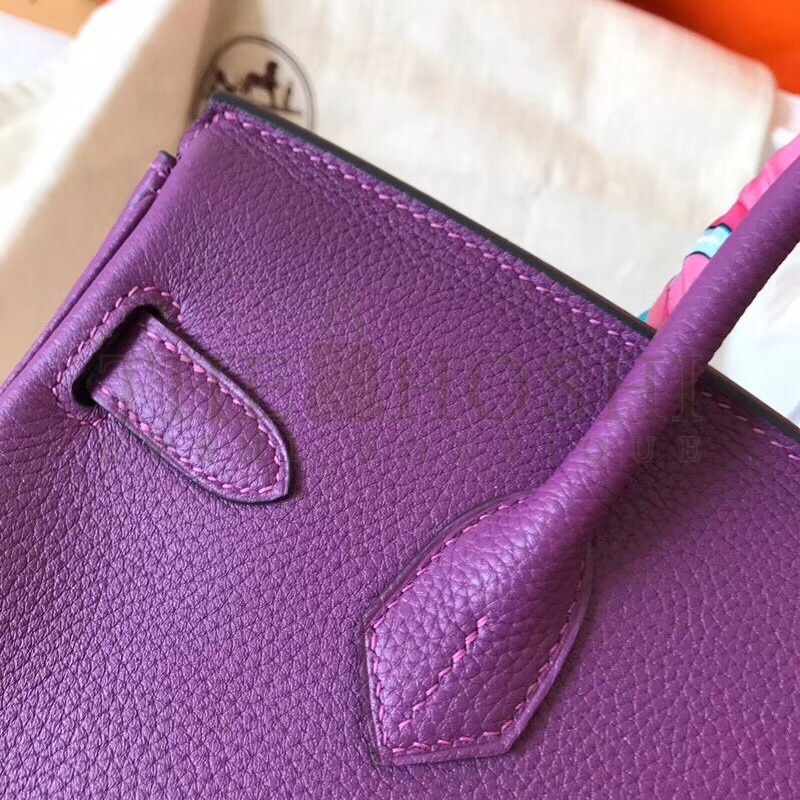 H**me5 Ultraviolet Birkin 30cm Clemence Handmade Bag Master Quality