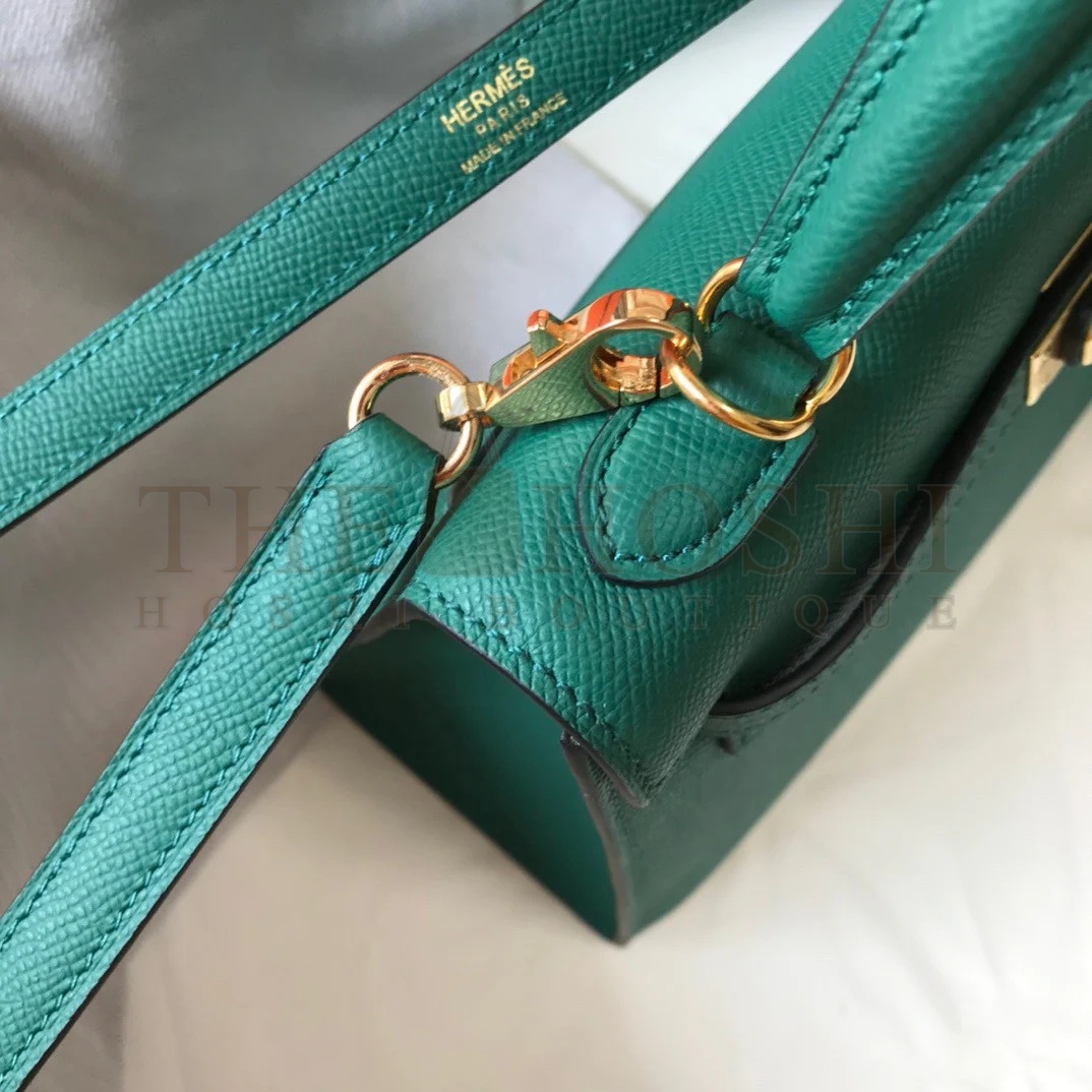 H**me5 Kelly 25cm Sellier Bag in Malachite Epsom Calfskin GHW Master Quality