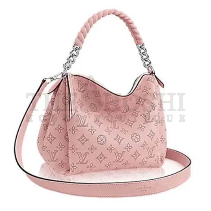 L0vis Vvtt0n LV Women Carmel Hobo Bag Pink Mahina Perforated Calfskin Leather Master Quality