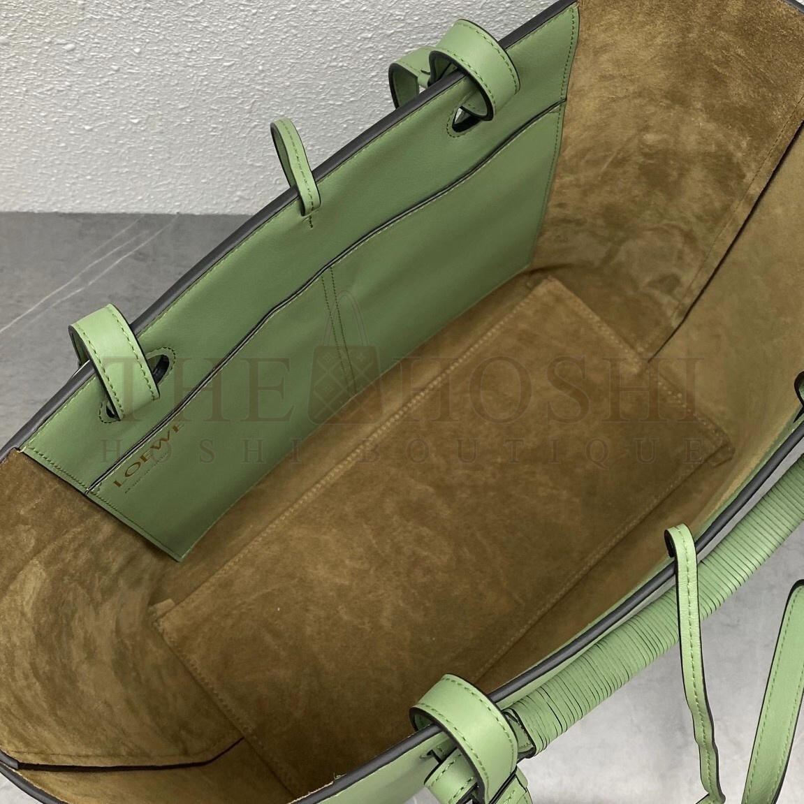 L0ew* Anagram Medium Tote Bag In Rosemary Calfskin Master Quality