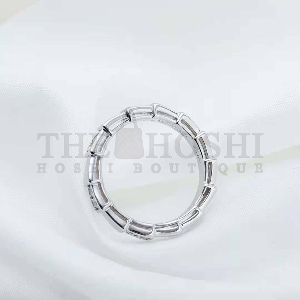 Bv1g*ai Women Use of Unconventional Materials Serpenti Viper Ring-Silver Master Quality