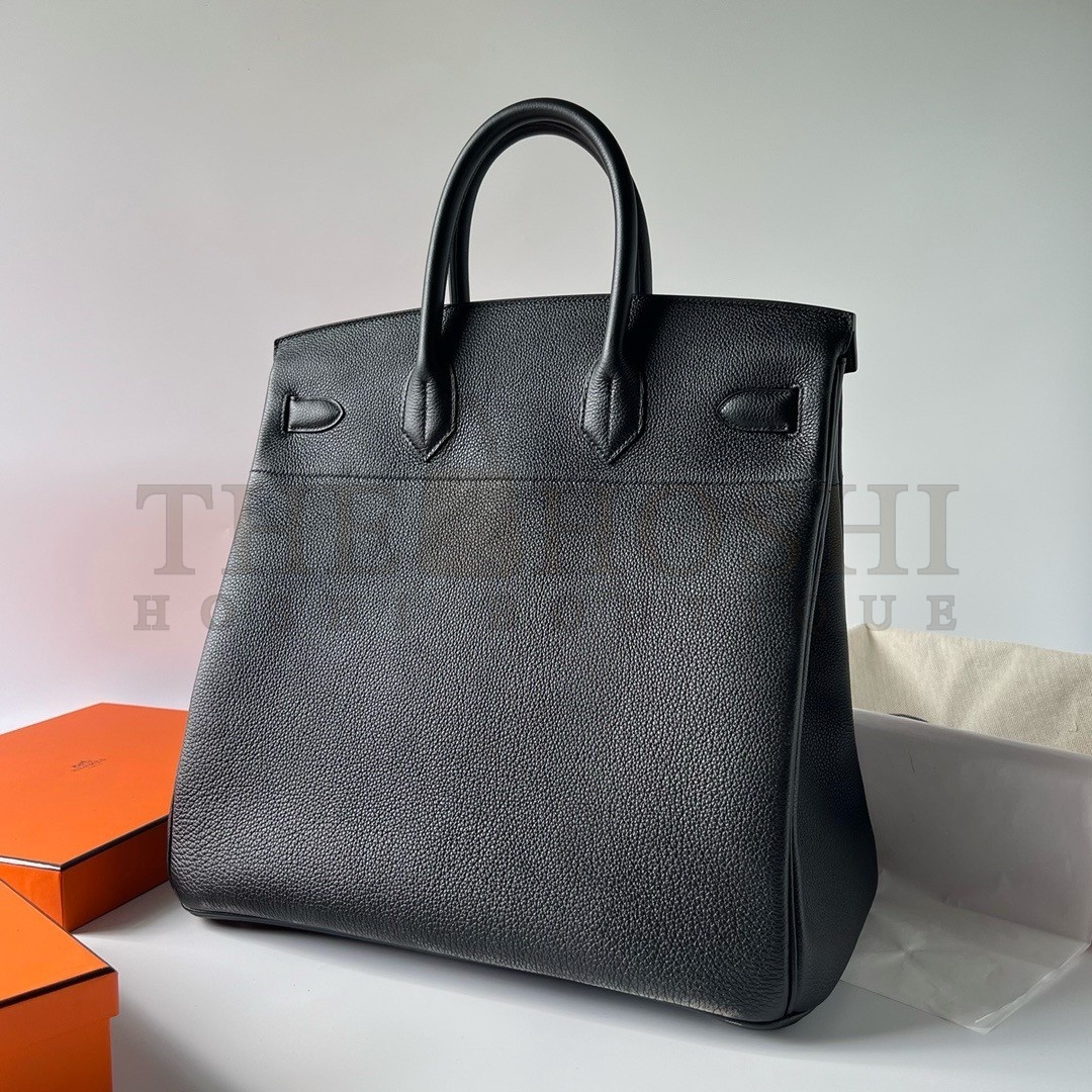 H**me5 HAC Birkin 40 Handmade Bag in Black Clemence Leather Master Quality