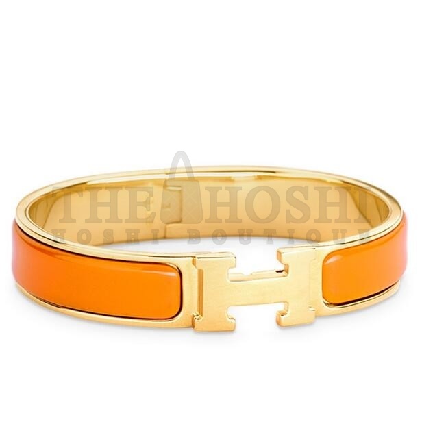 H**me5 Orange Enamel Clic H PM Bracelet Master Quality
