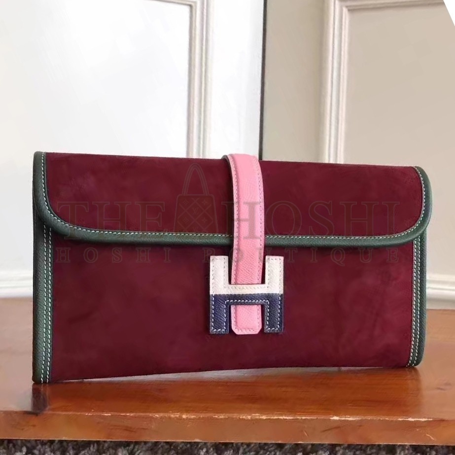H**me5 Bordeaux Suede Jige Elan 29 Clutch Bag Master Quality