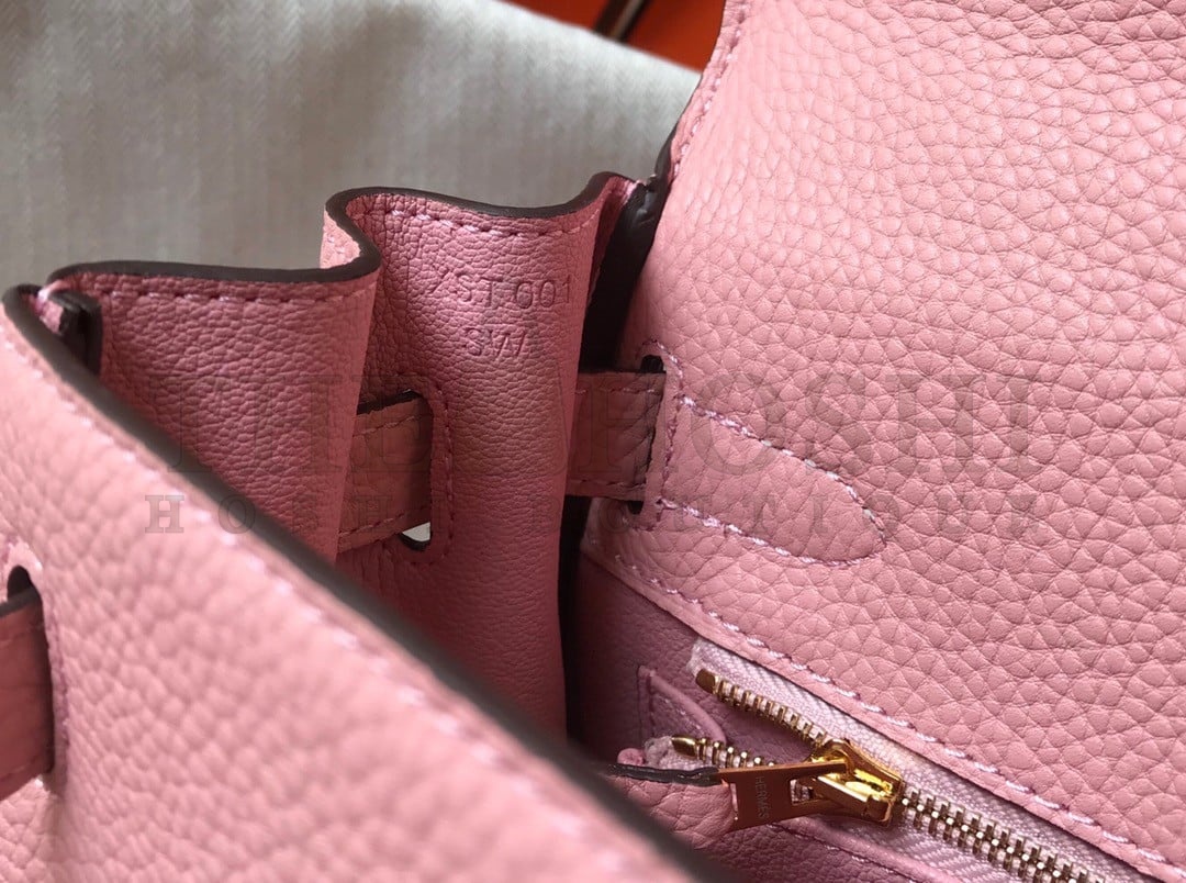 H**me5 Kelly 25cm Retourne Bag in Pink Clemence Leather GHW Master Quality