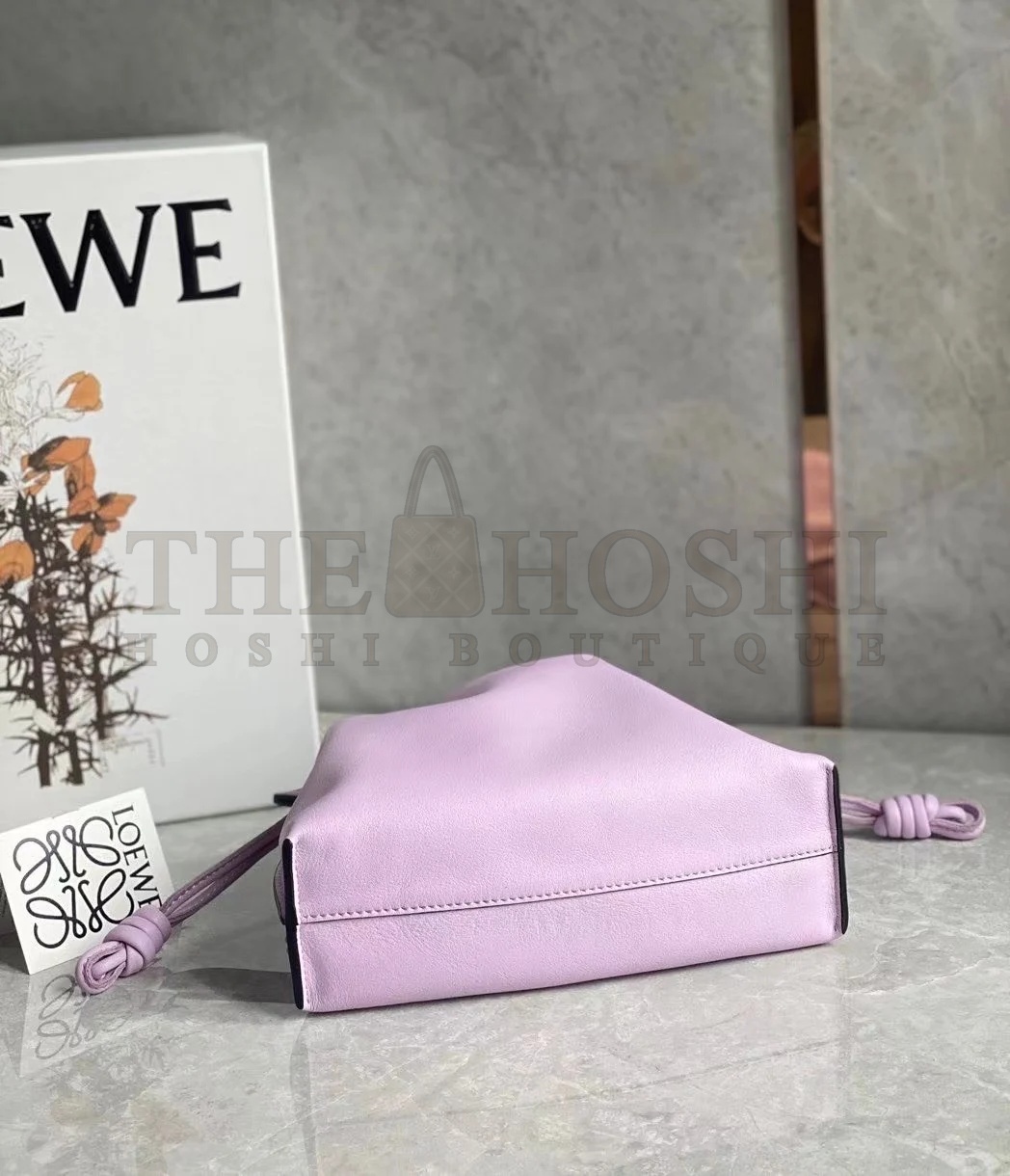 L0ew* Mini Flamenco Clutch Bag In Bloom Orchid Calfskin Master Quality
