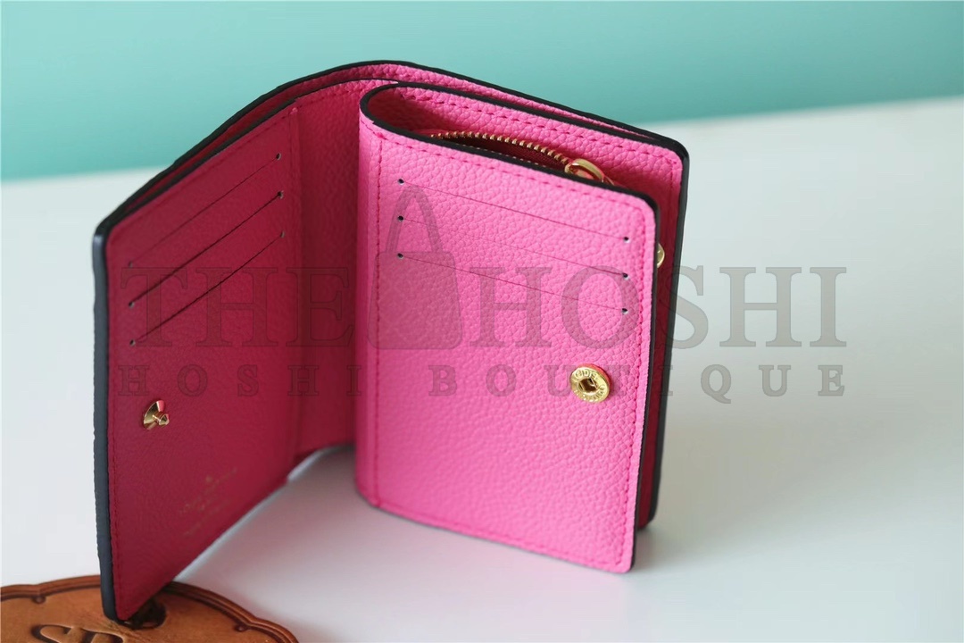 L0vis Vvtt0n LV Women Lou Wallet Fall For You Fuchsia Pink Monogram Coated Canvas Master Quality