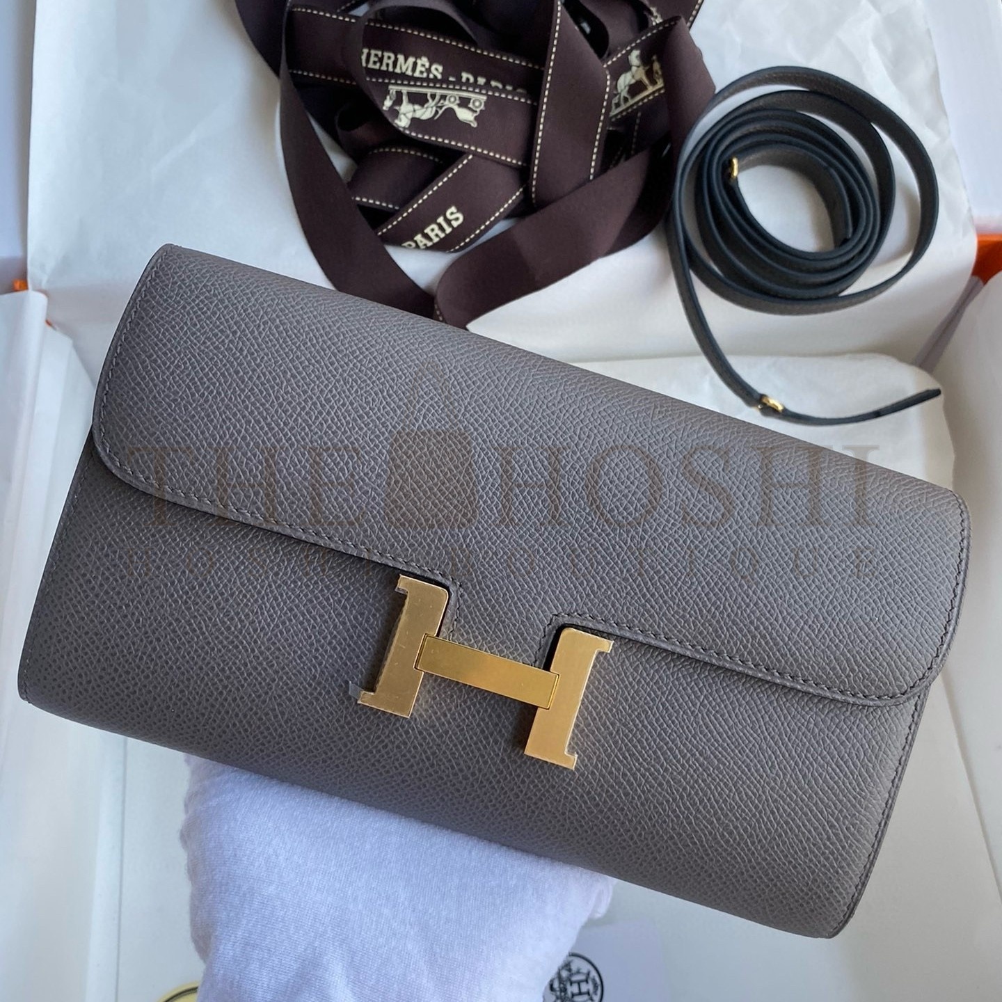 H**me5 Constance To Go Wallet in Etain Epsom Calfskin Master Quality